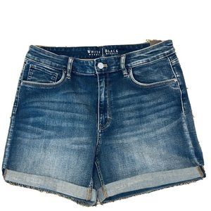 WHBM High Rise 5" Denim Short, Size 8, NWT